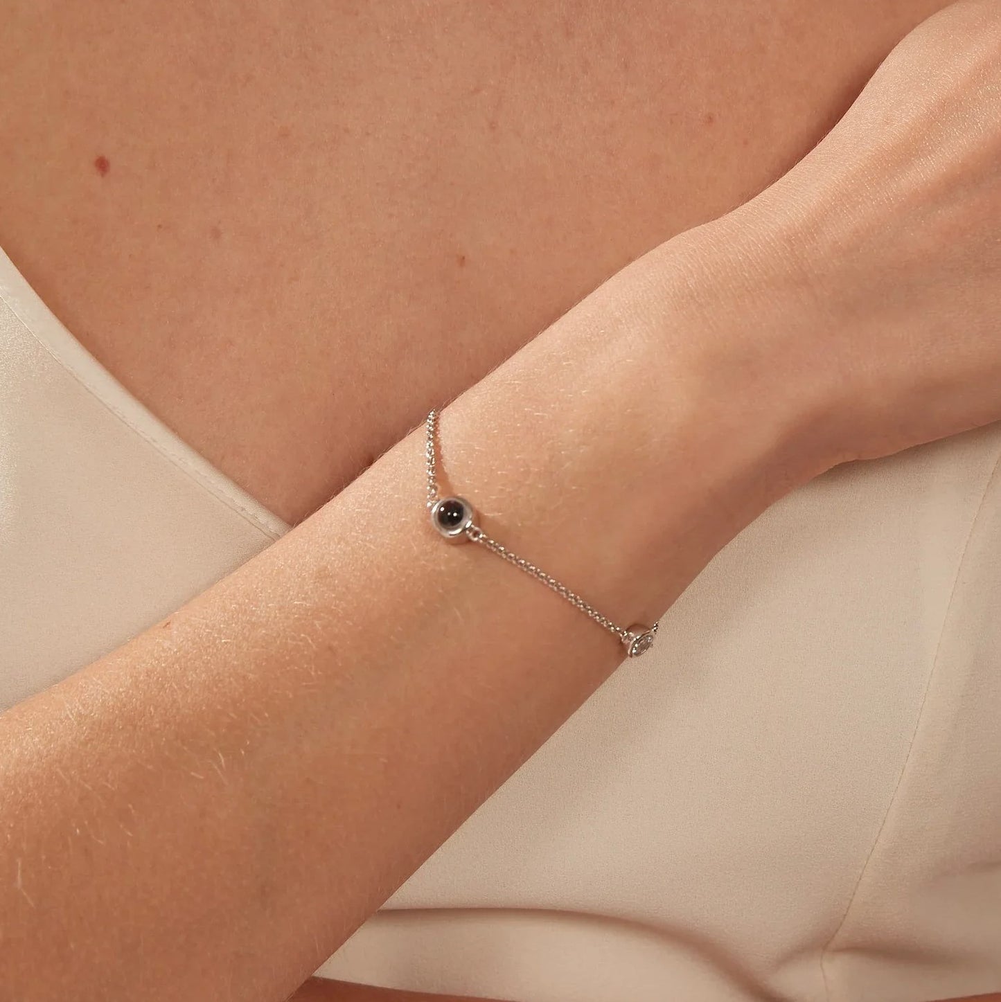 Personalized  Cable Chain Photo Bracelet