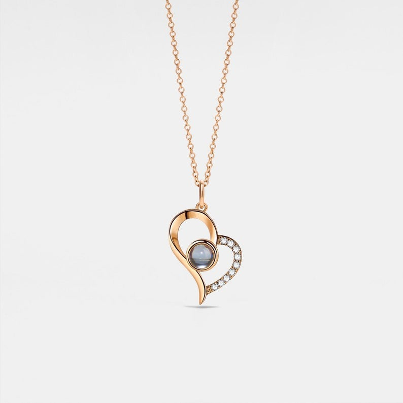 Personalized Enchanted Heart Photo Necklace