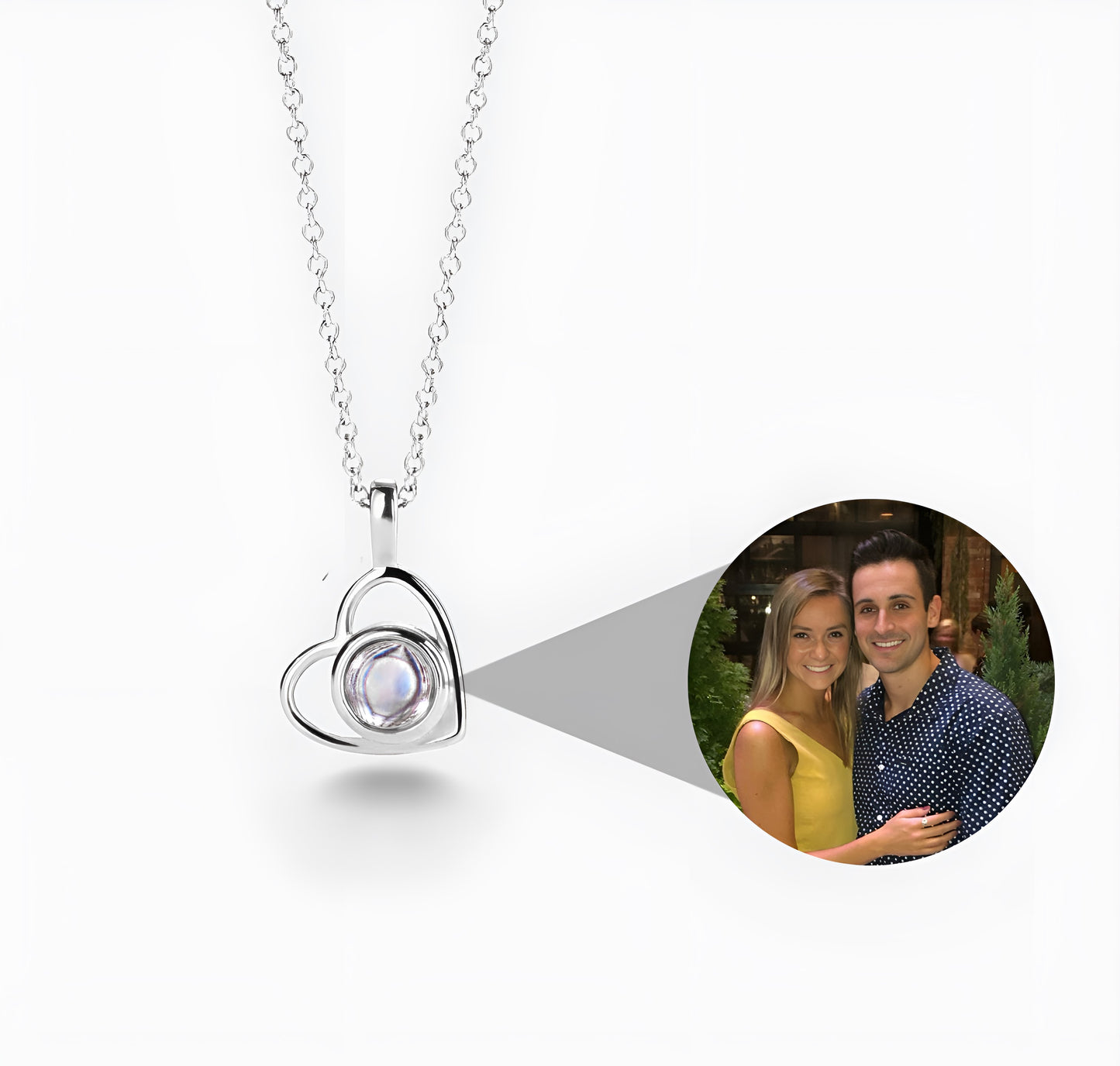 Personalized Heart Photo Necklace