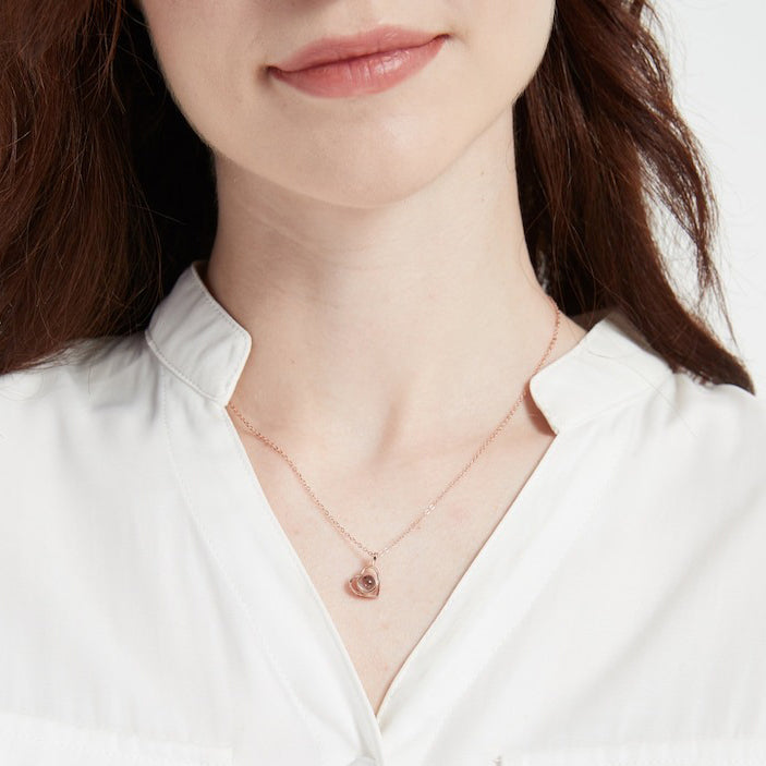 Personalized Heart Photo Necklace