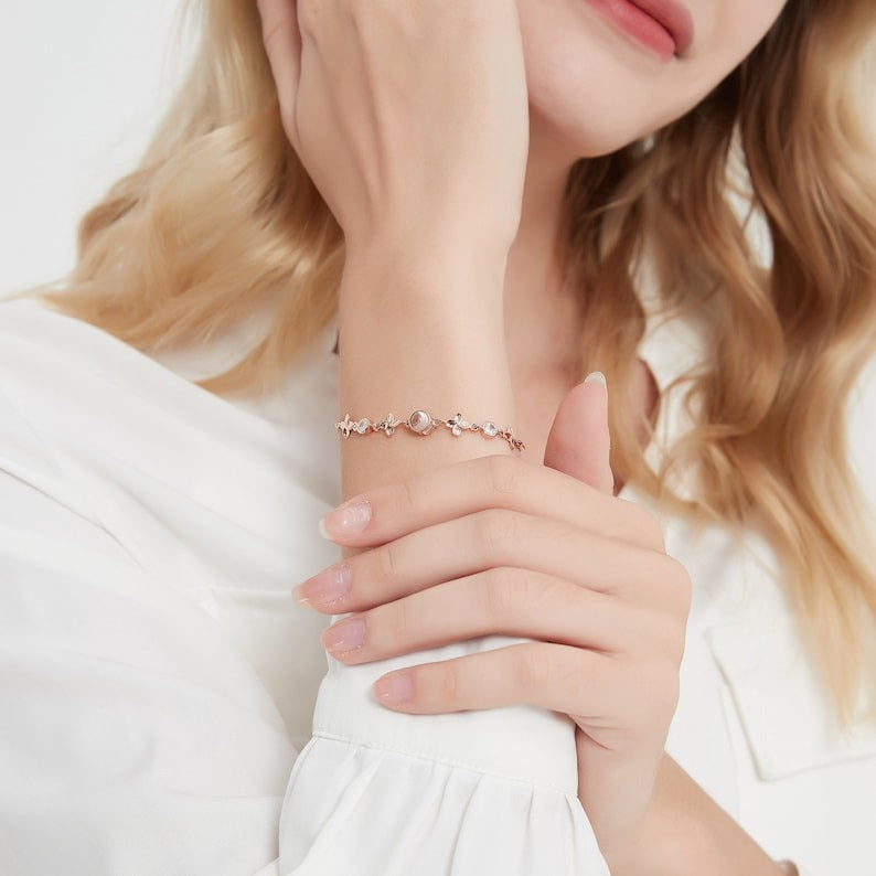 Personalized Leaf Photo Bracelet