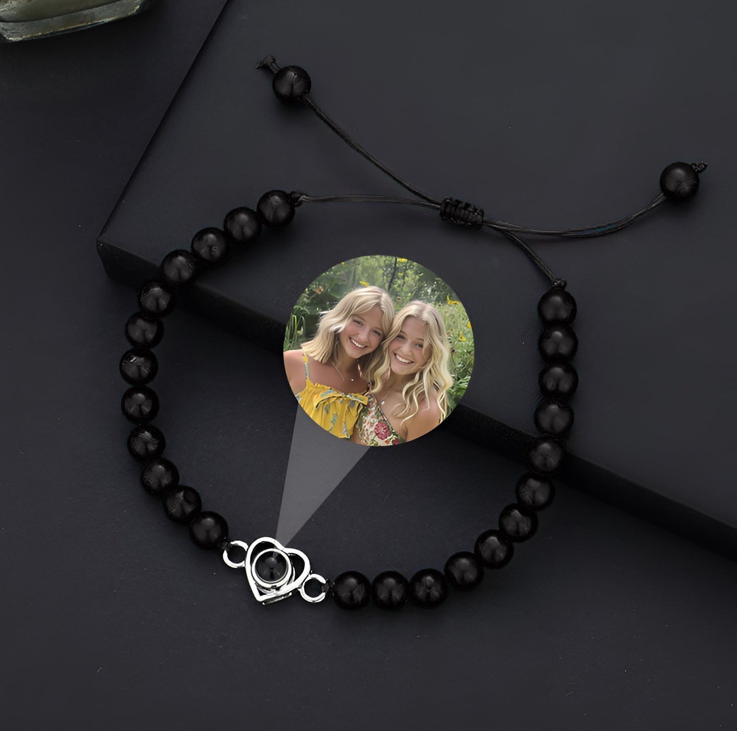 Personalized Love Beads Photo Bracelet