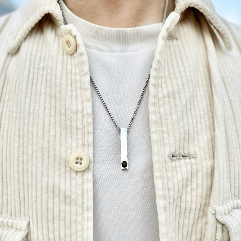 Personalized Pillar Photo Necklace