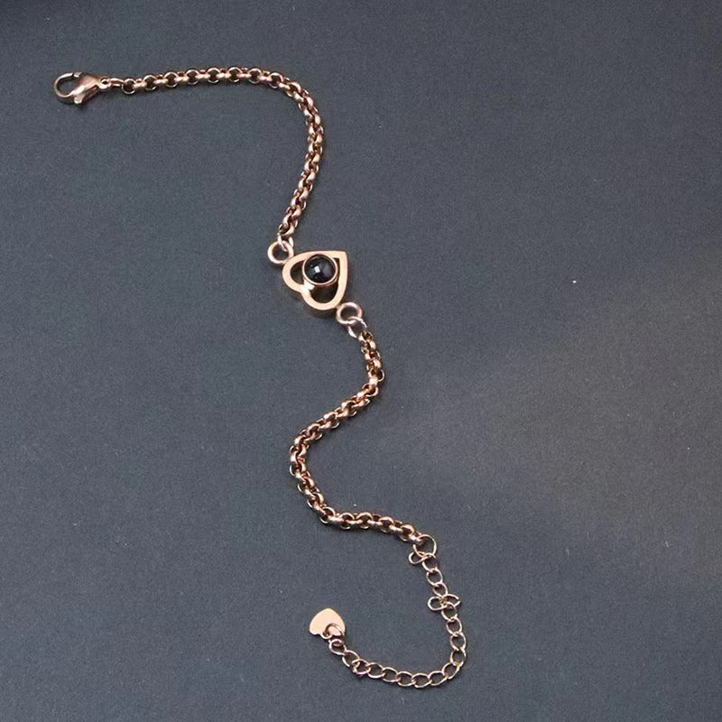 Personalized Rolo Chain Photo Bracelet