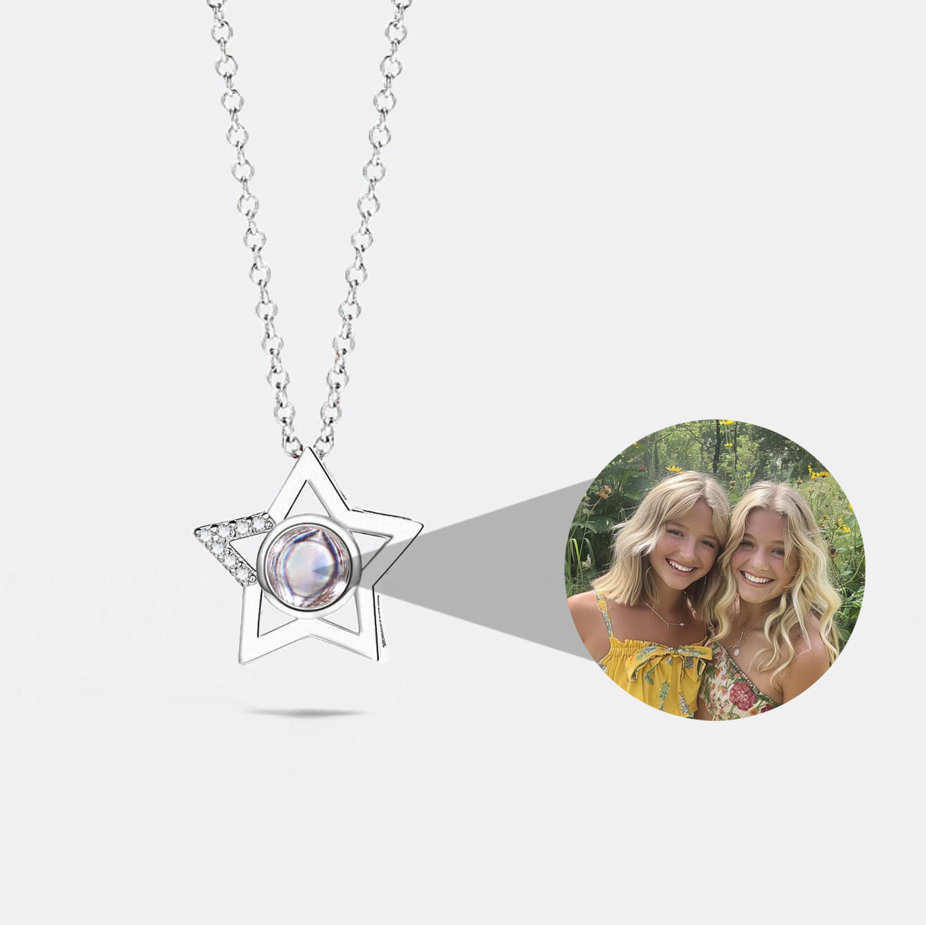 Personalized Star Photo Necklace