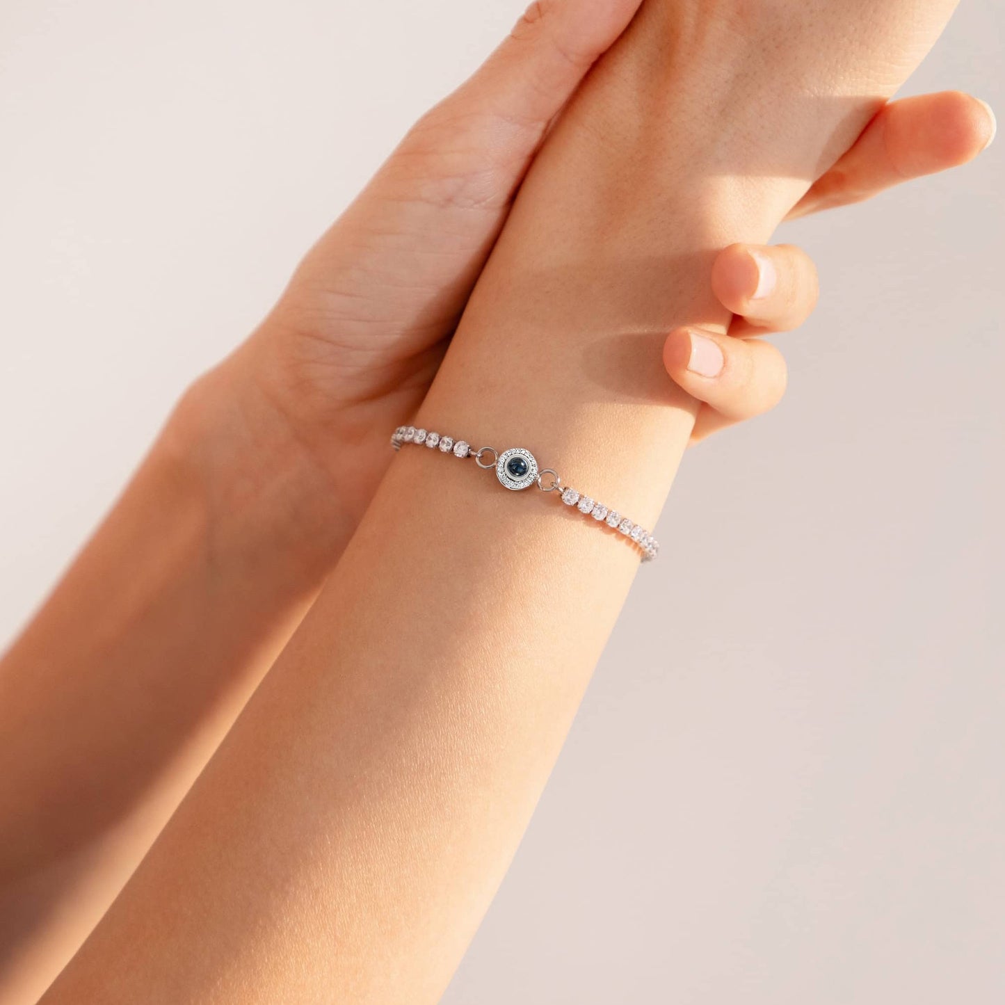 Personalized Tennis Photo Bracelet