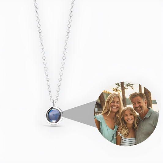 Personalized Circle Photo Necklace