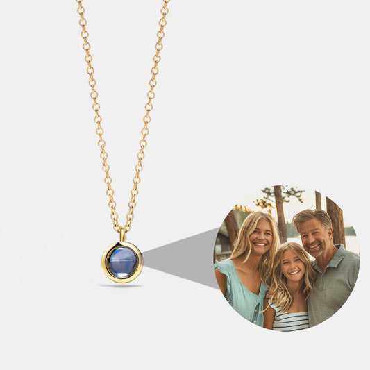 Personalized Circle Photo Necklace