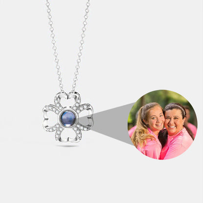 Personalized Four Leaf Clover Photo Necklace