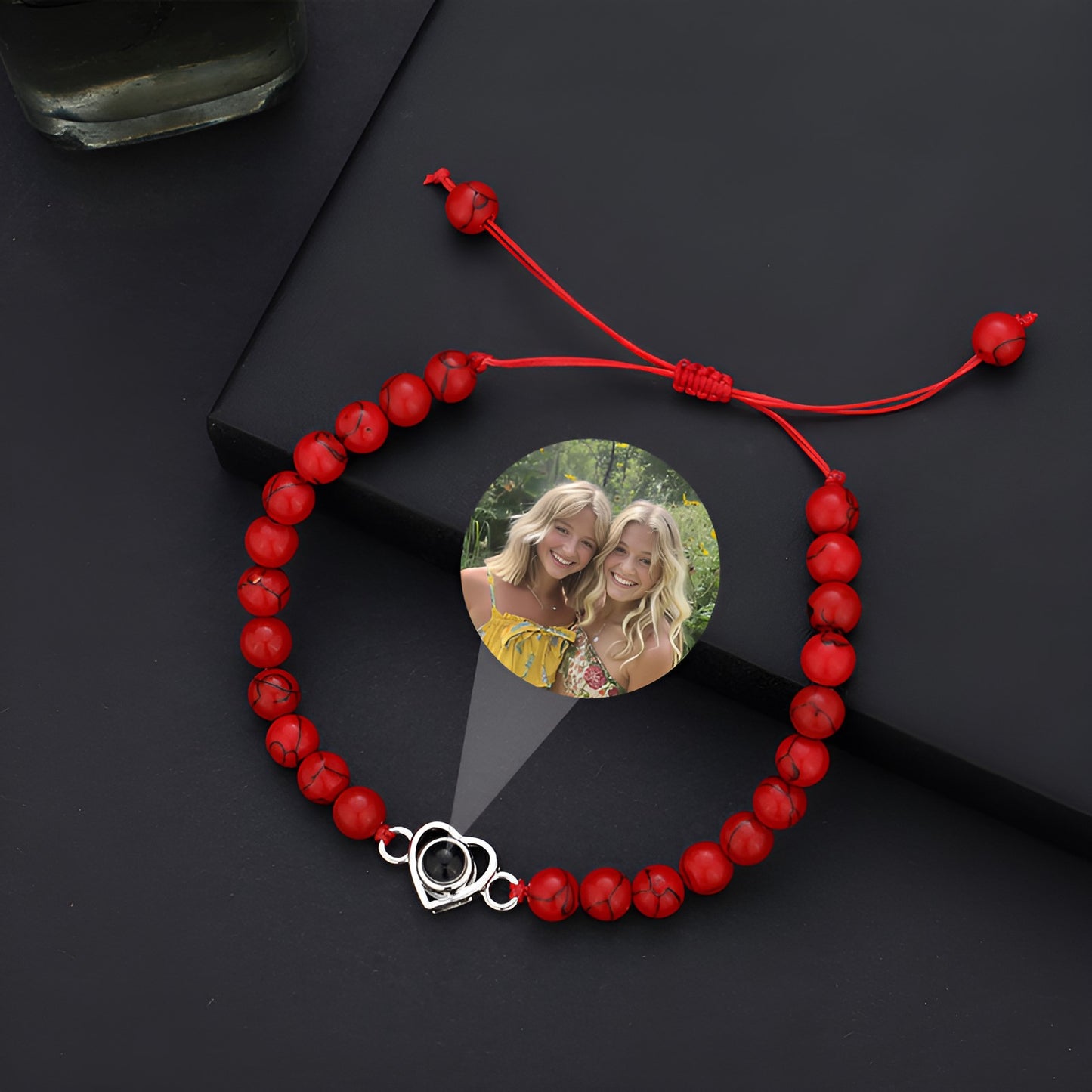 Personalized Love Beads Photo Bracelet