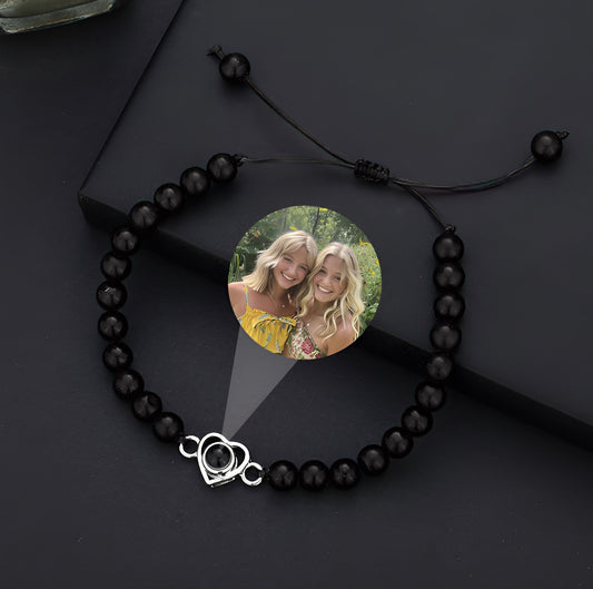 Personalized Love Beads Photo Bracelet