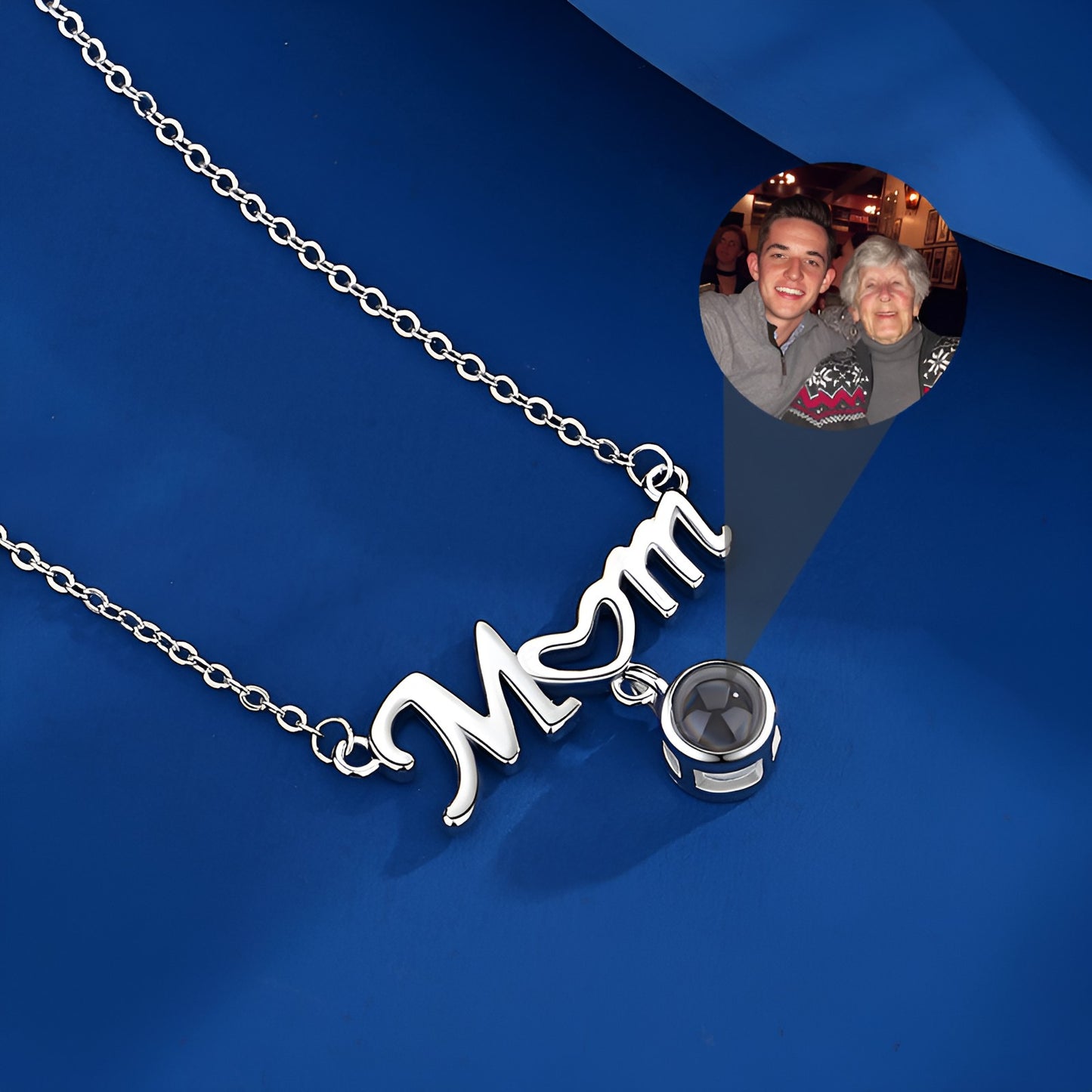Personalized Love Mom Photo Necklace