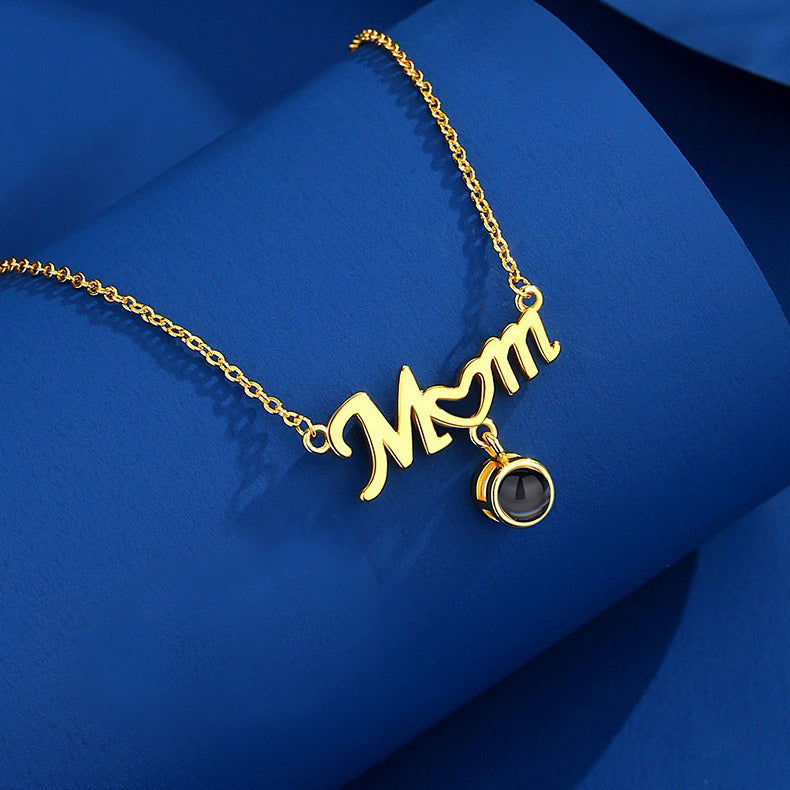 Personalized Love Mom Photo Necklace