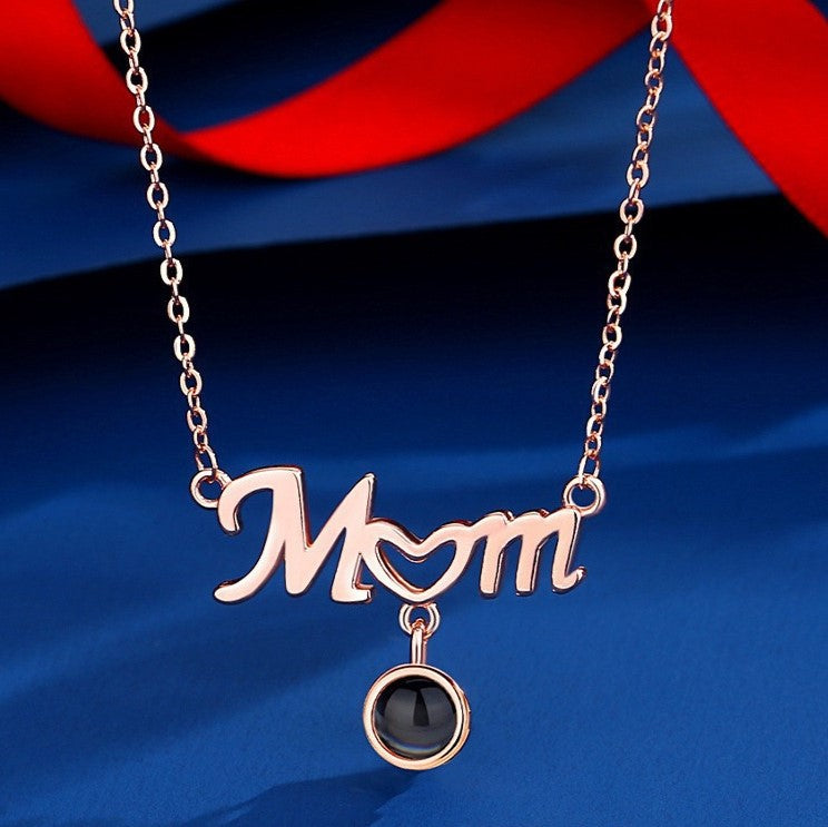 Personalized Love Mom Photo Necklace