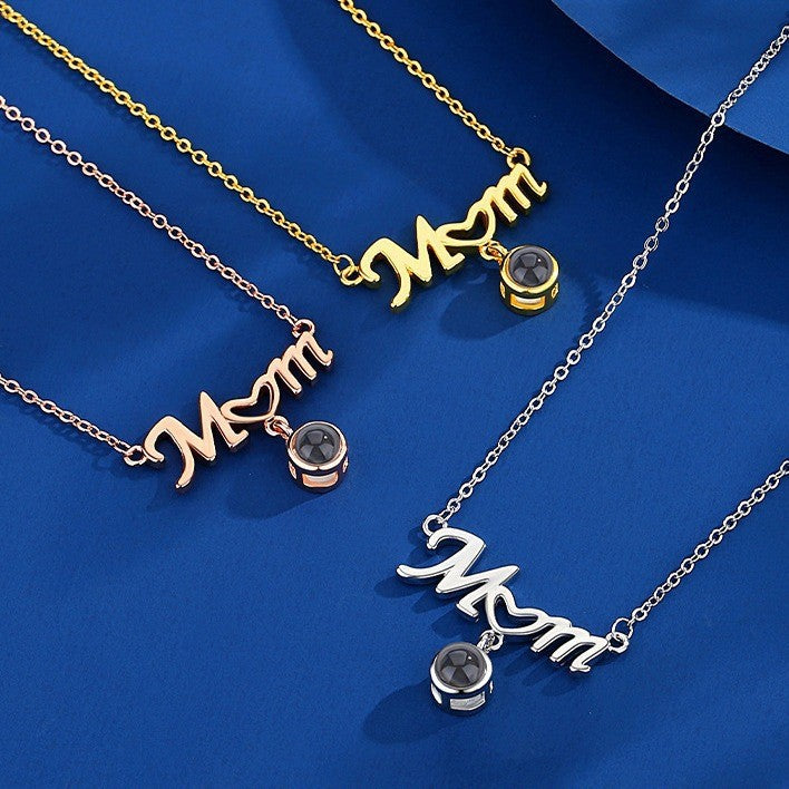 Personalized Love Mom Photo Necklace