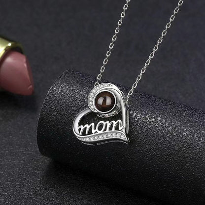 Personalized Mom Love Photo Necklace