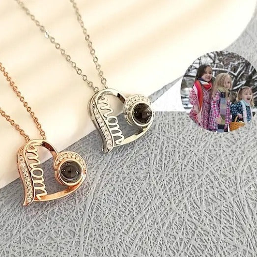 Personalized Mom Love Photo Necklace