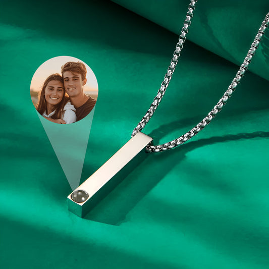 Personalized Pillar Photo Necklace