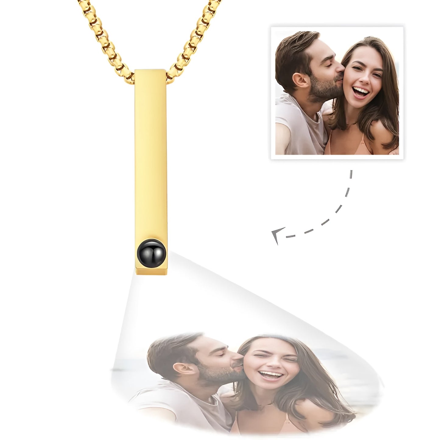 Personalized Pillar Photo Necklace