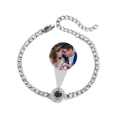 Personalized Tennis Photo Bracelet