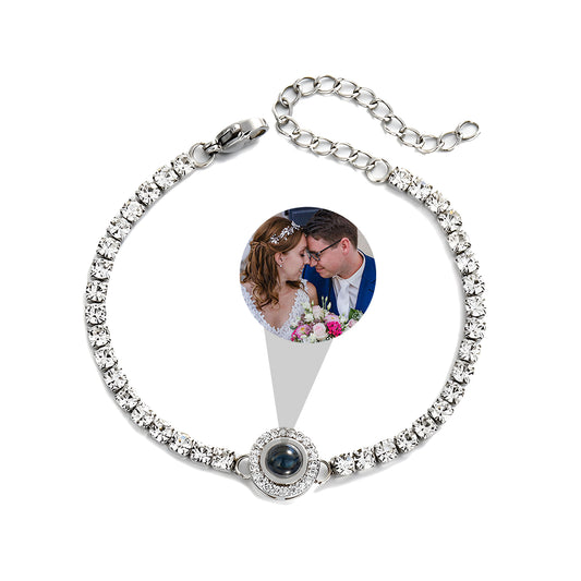 Personalized Tennis Photo Bracelet