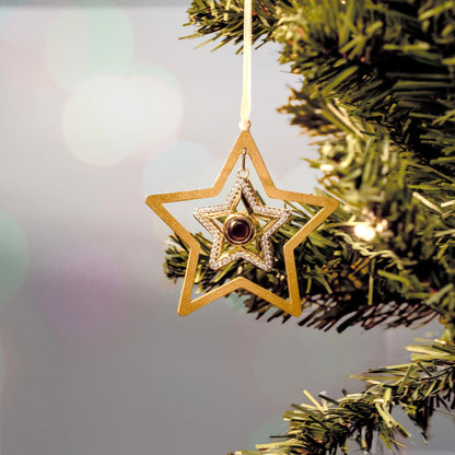 Personalized Dual Star Photo Ornament
